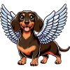 Dachshund Angel Celestial Wings