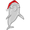 Dolphin Christmas Santa Hat