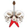 Skull Guitare Electrique Musique