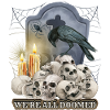Scary Skull, Black Raven, Spider