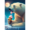 Eisbär liebt Eiscreme