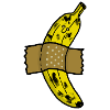 Banana with plaster