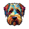 Myk belagt Wheaten Terrier hunderase akvarell