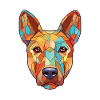 Thailändische Ridgeback-Hunderasse Aquarell-Illustration