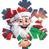 Snowflakes Santa Claus Print