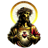 Jesus Christ with Crown of Thorns | Sacred Heart of Jesus