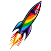 Rainbow Rocket | Rocket launch