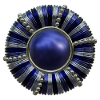 Button blue with pearls
