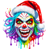 Zombie Christmas Woman Portrait