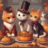 Cats Thanksgiving Party