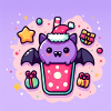 Kawaii Christmas Bubbletea bat