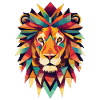 Geometric Lion Head