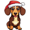 Dachshund with Christmas