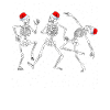 Skeleton Christmas Dancing Funny