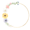 Pastel, Floral Wreath Personalizable