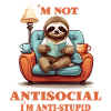 Clever sloth with book
