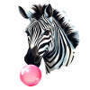 Funny Zebra Bubblegum Chewing Gum