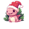 Christmas Axolotl Mistletoe