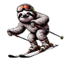 Sloth Skiing Winter Adventure