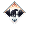 Abstract Bear in the Mountains