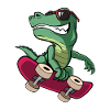 Cool T-Rex Dinosaur Skateboard