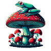 Mystical Frog & Mushroom