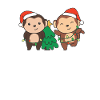 Monkey, Christmas, Winter, Animals, Monkeys