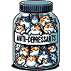 Verre antidépresseur avec chats