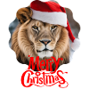 Christmas Lion Merry Christmas