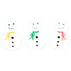 Drei Schnee-Geschwister