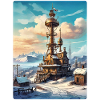 Steampunk Winterlandschaft mit Funkturm 1.16
