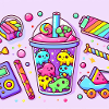 Kawaii Dino Bubbletea
