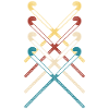 Field Hockey Retro Hockey Sticks