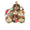 Meerschweinchen Weihnachtsbaum lustige Tier