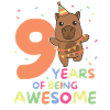 Capybara for 9th birthday children nine years old