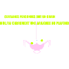 Une araignée rose au plafond