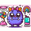 80s Retro Monster Kawaii