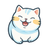 Korean bobtail kissa sarjakuva akvarelli kuva