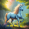 Einhorn im Wald