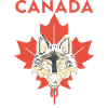 Canada Wolf Maple Leaf