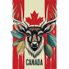 Canada Deer Maple Leaf