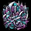 Futuristic Graffiti Style Design