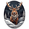 Reindeer in the snow