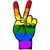 Drapeau LGBT Paix Victoire Symbole