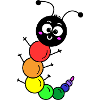 Chenille arc-en-ciel