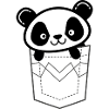 Panda Peeking From Pocket