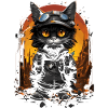 Cute kitten with sunglasses