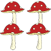 Toadstool 4pcs
