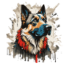 German Shepherd Graffiti
