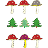 Toadstools and forest